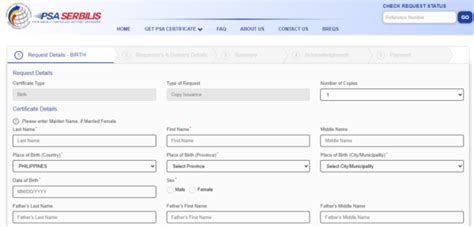 PSA Online Application .